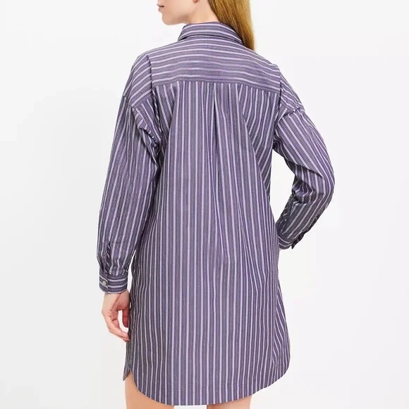 NWT LOFT Striped Mini Pocket Dress - Picture 3 of 7